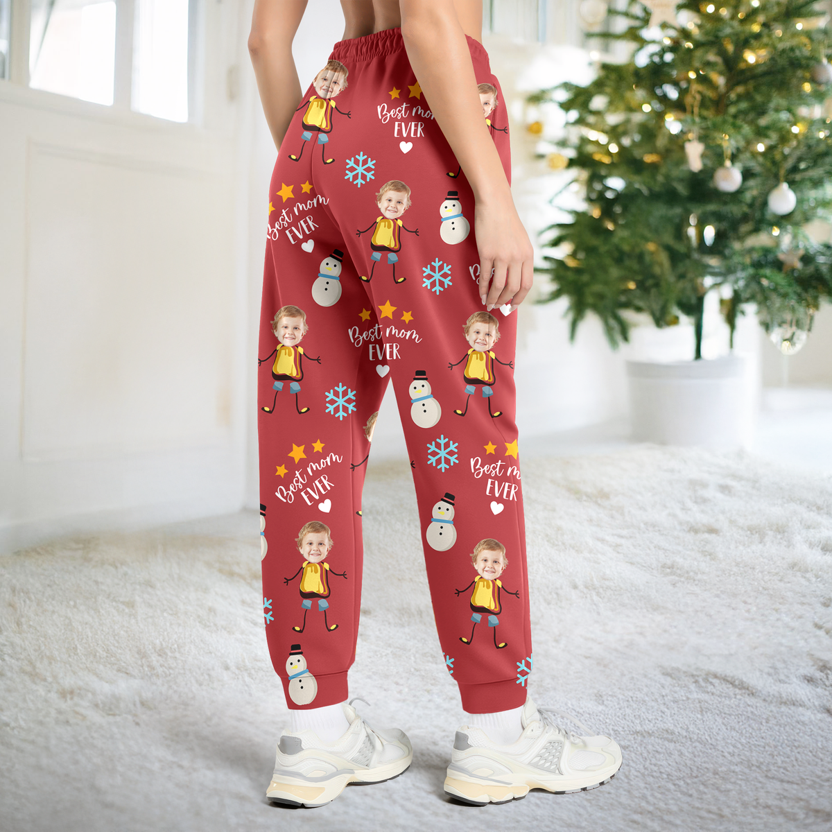 Custom Face Kid Best Mom Ever, Best Dad Ever Sweatpants HA75 892868