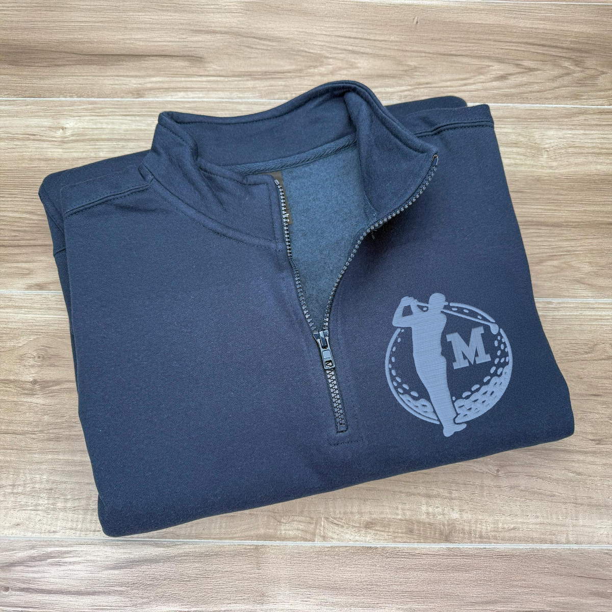 Custom Initial Name Embroidered Quarter Zip Sweater Gift For Golf Lovers CH07 910020