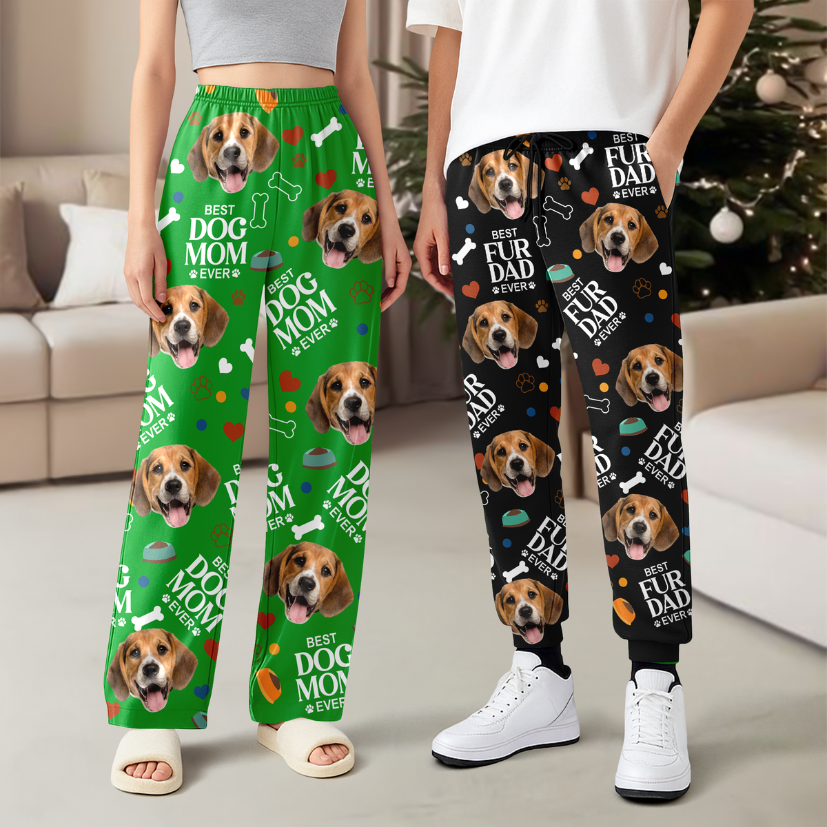 Custom Dog Cat Photo Best Dog Dad Mom Ever Photo Personalized Sweatpants CH07 896566