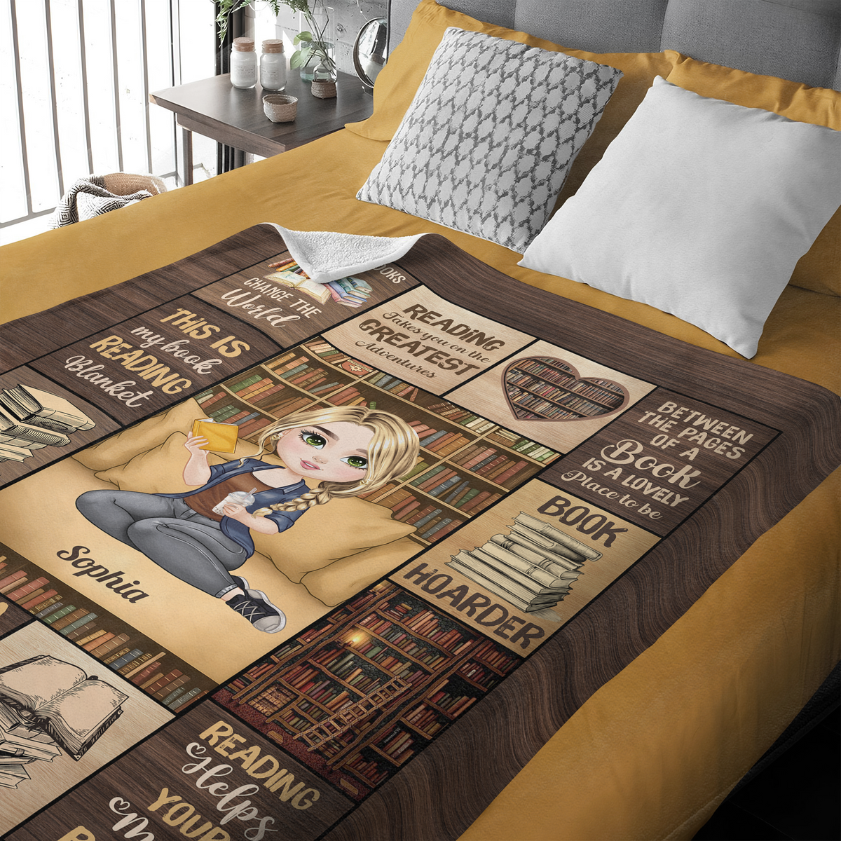 Just A Girl Who Loves Blanket Personalized For Book Lovers, Bookworm HO82 894444