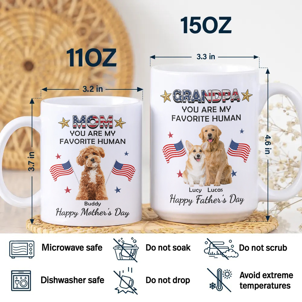 Custom You're My Favorite Flag America Accent Mug for Dog Lovers LM32 899129