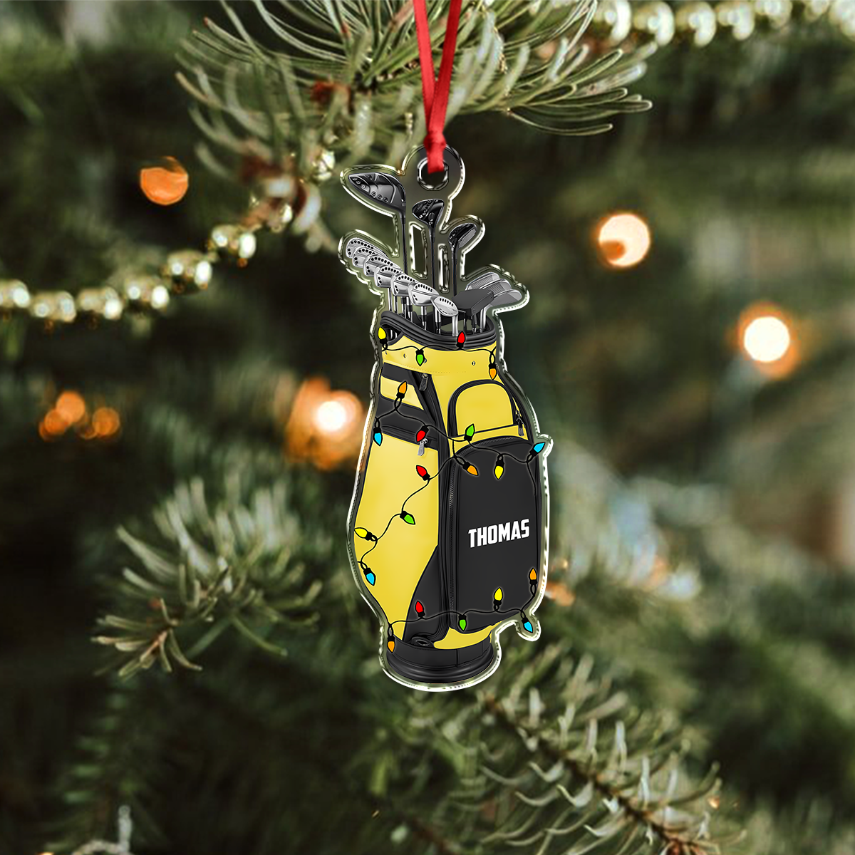 Custom Name Golf Backpacks Christmas Acrylic Ornament LM32 893837