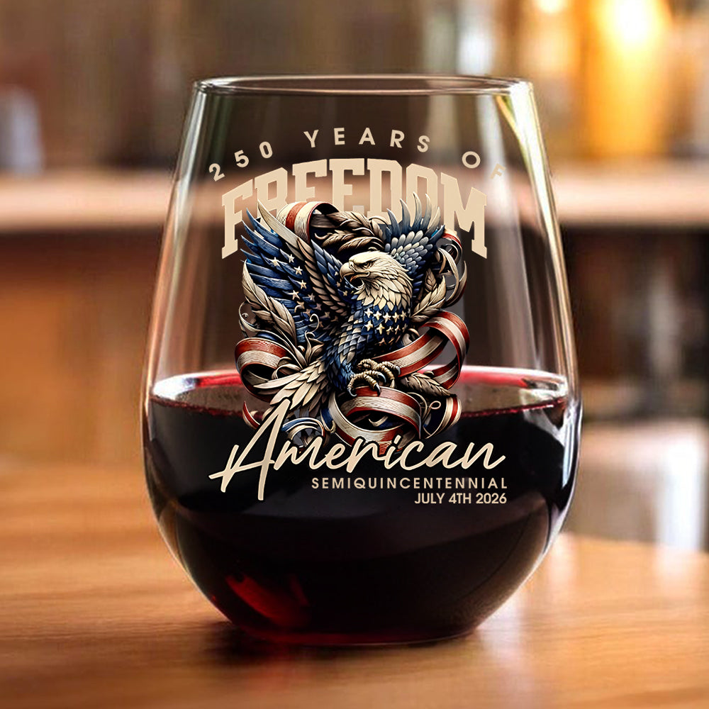 250 Years Of Freedome America Wine Glass TH10 894543