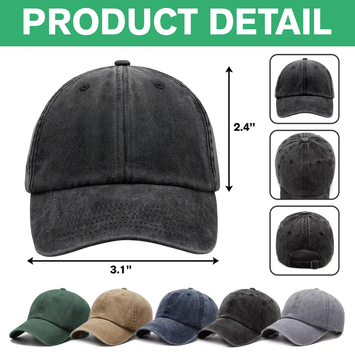Custom Photo Proud Owner Of Good Boy Washed Denim Baseball Cap LM32 895109
