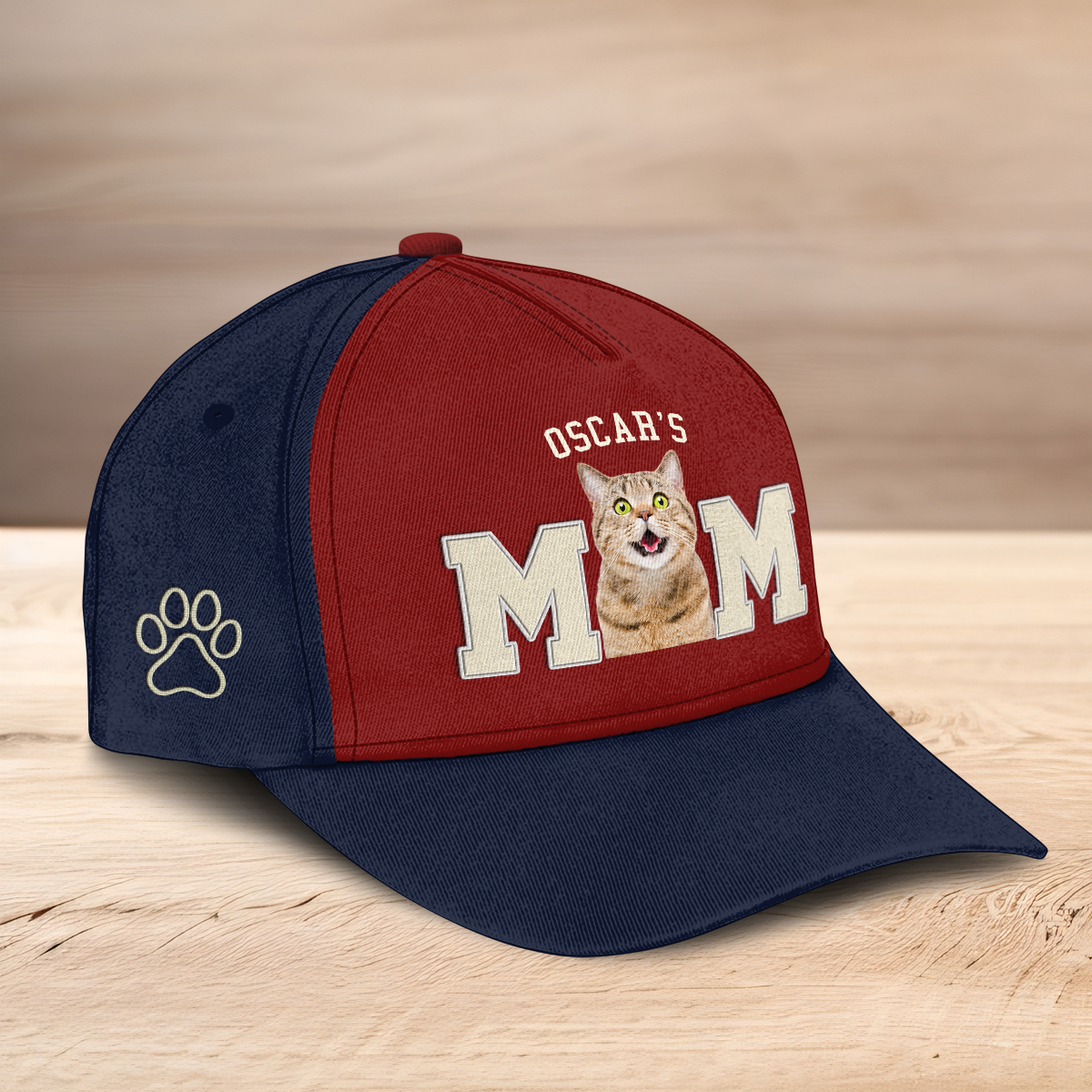Custom Cat Photo Embroidered Effect Classic Cap Personalized Cat Mom Cat Dad Gifts CH07 899410