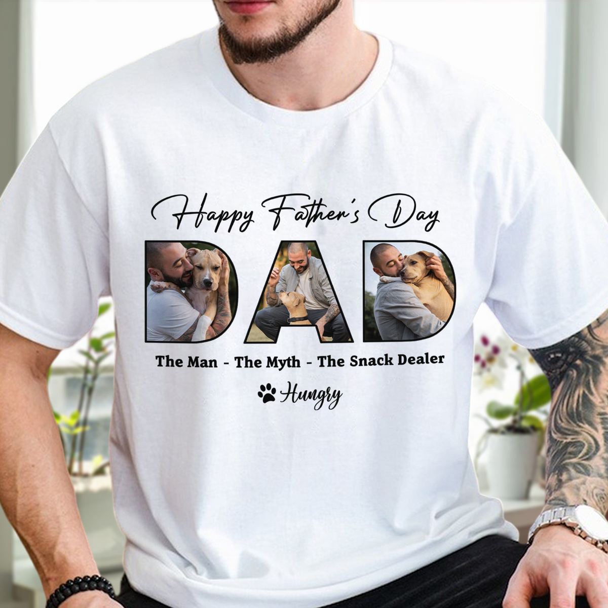 Custom Photo Happy Father's Day - The Man The Myth The Snack Dealer Dad Shirt HA75 892446