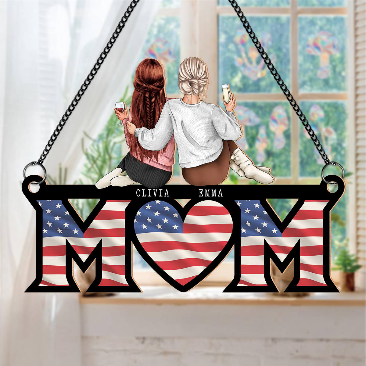 Personalized Window Hanging Suncatcher Ornament - Gift For Mother's Day HA75 920396