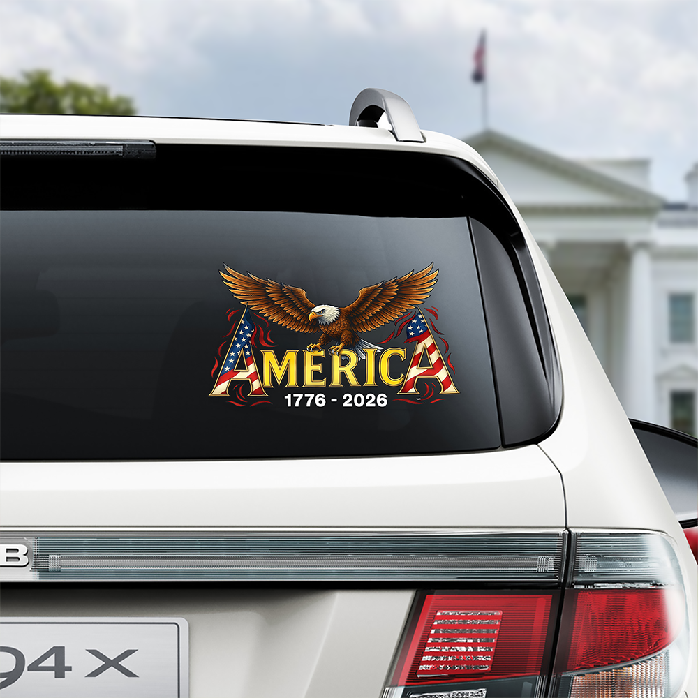 America 250th Anniversary Eagle 1776-2026 Car Window Decal Sticker HO82 901600