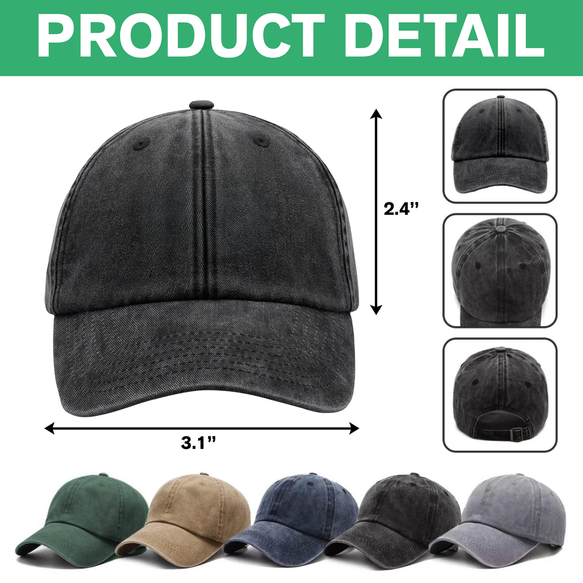 Custom Name America 250 Washed Denim Baseball Cap TH10 896553