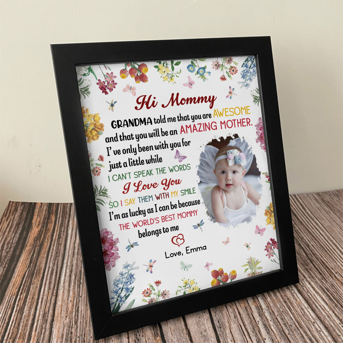 Custom Kid Photo Grandma Told Me That You Are Awesome Picture Frame HA75 891990
