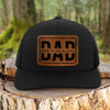 Custom Kid Names Papa Leather Patch Cap, Personalized Gift for Dad HO82 902288