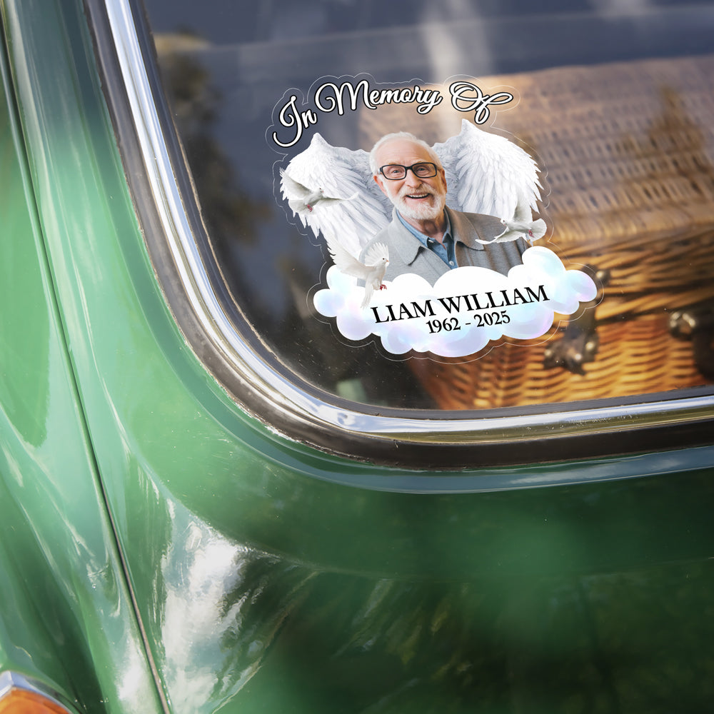 Custom Photo In Memory Of Car Window Decal Sticker Memorial Gift For Family CH07 910210