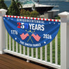 Custom Family Name 250 Years Semiquincentennial Non-Pleated Fan Flag TH10 896429