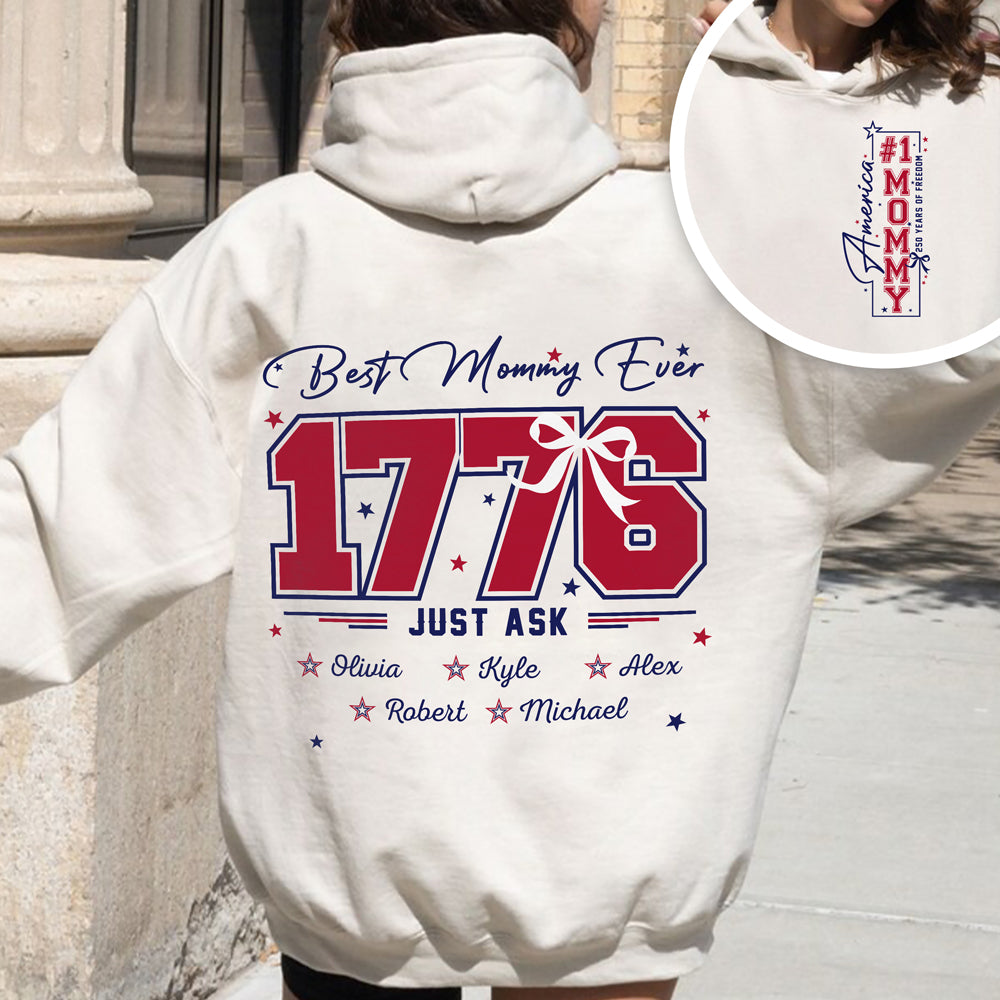 Custom Name Best Mom Ever Front And Back Shirt HA75 920634