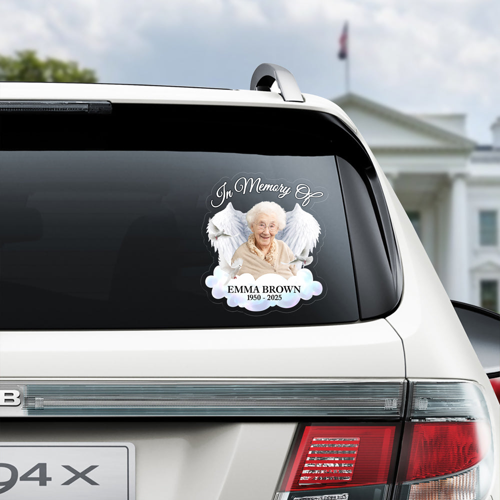 Custom Photo In Memory Of Car Window Decal Sticker Memorial Gift For Family CH07 910210