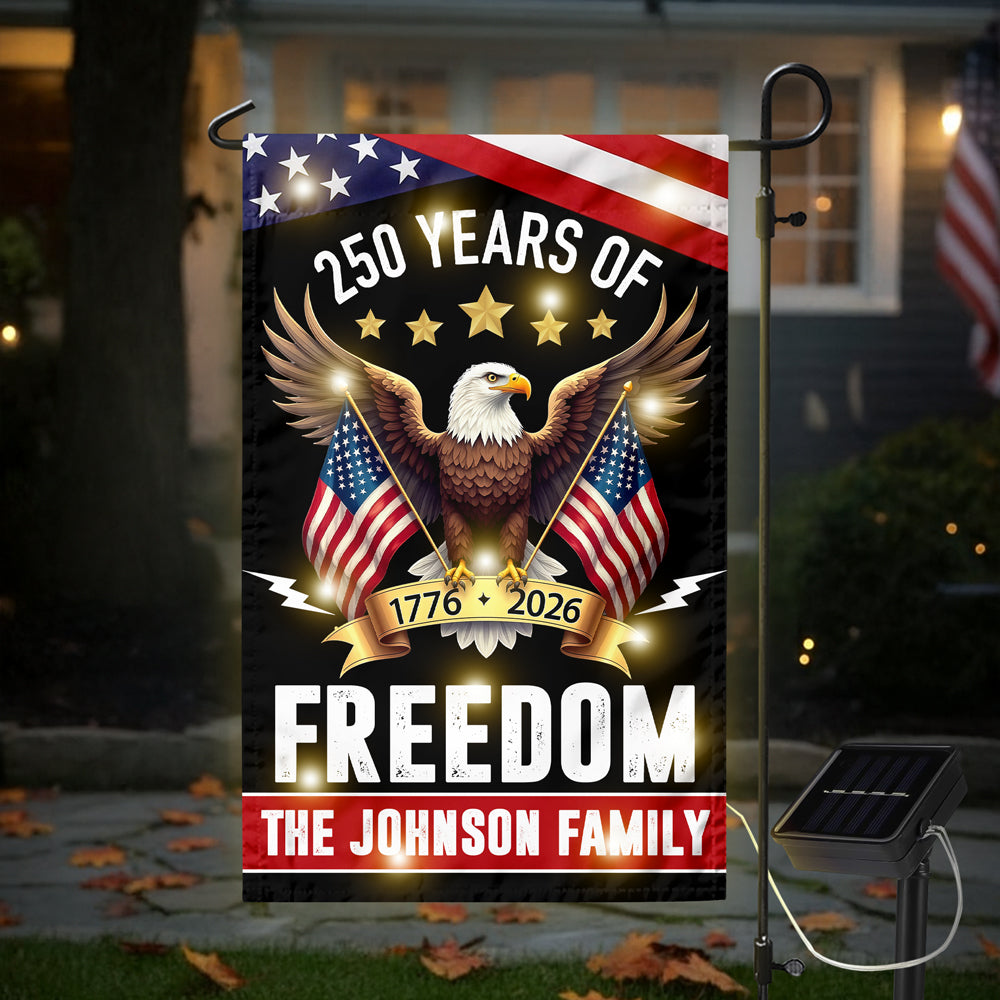 250 Years America Freedom With Eagles LED Garden Flag LM32 895821
