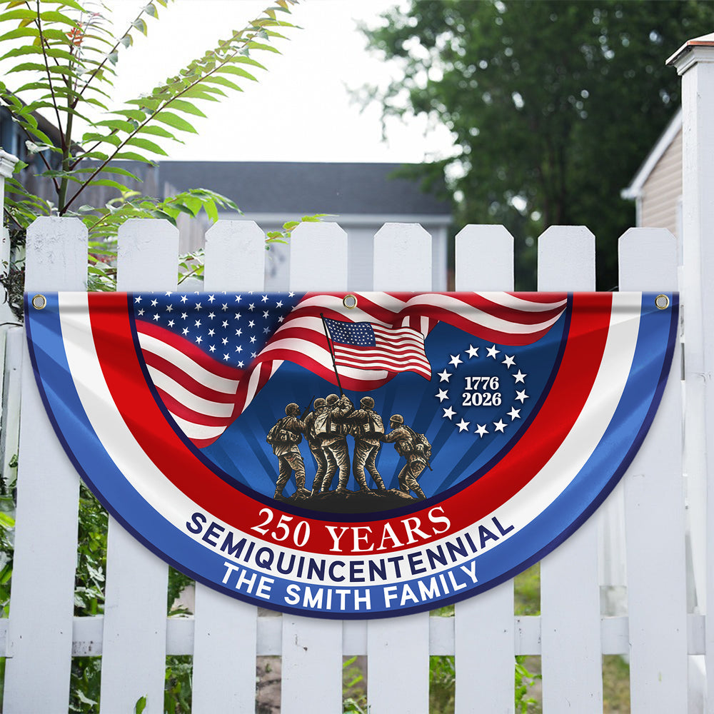 American Flag - USA 250th Anniversary Semiquincentennial Non-Pleated Fan Flag HO82 901056
