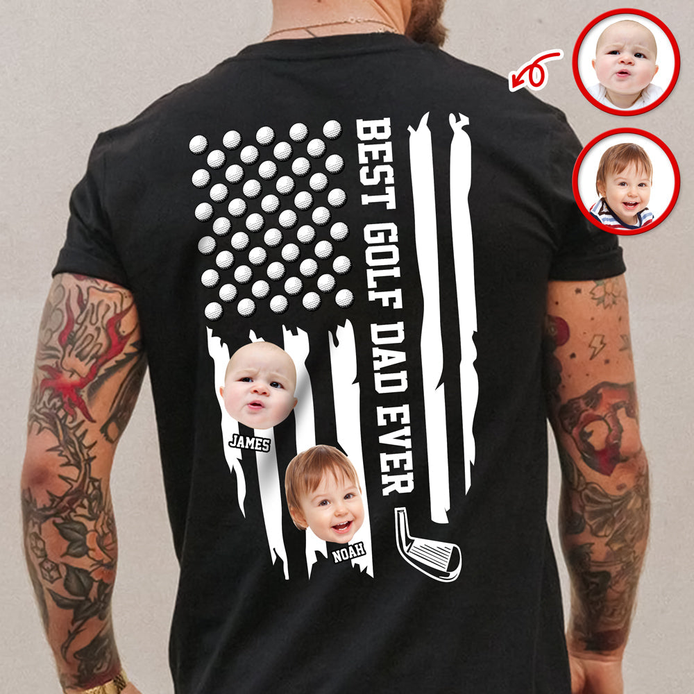 Custom Photo Best Golf Dad Ever Dark Shirt TH10 898453