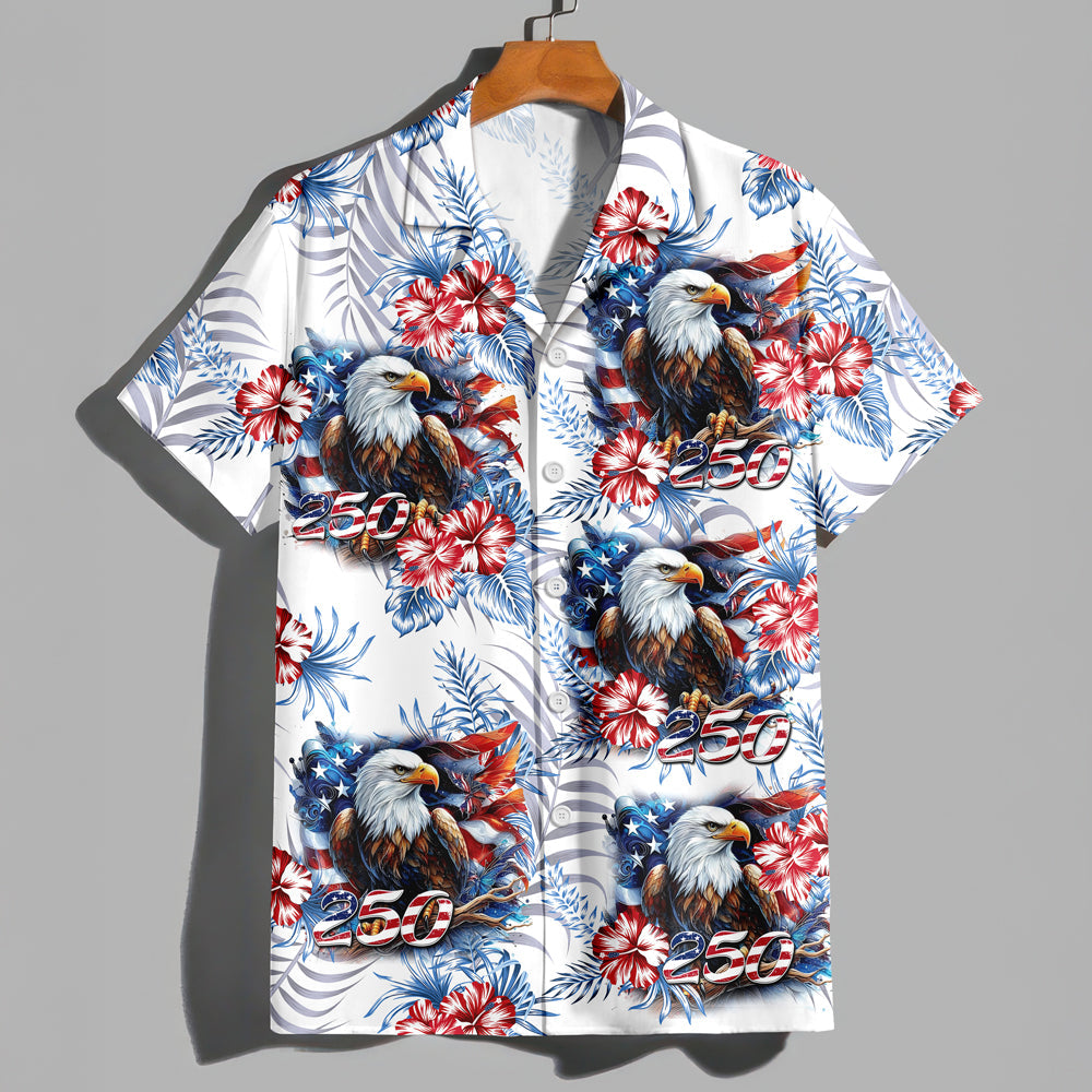 USA 250 Anniversary Eagle 1776-2026 Patriotic Hawaii Shirt HA75 920190