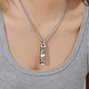 Custom Cat Eyes Photo Long Necklace For Cat Lover TH10 892859