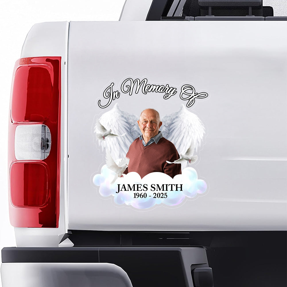 Custom Photo In Memory Of Car Window Decal Sticker Memorial Gift For Family CH07 910210