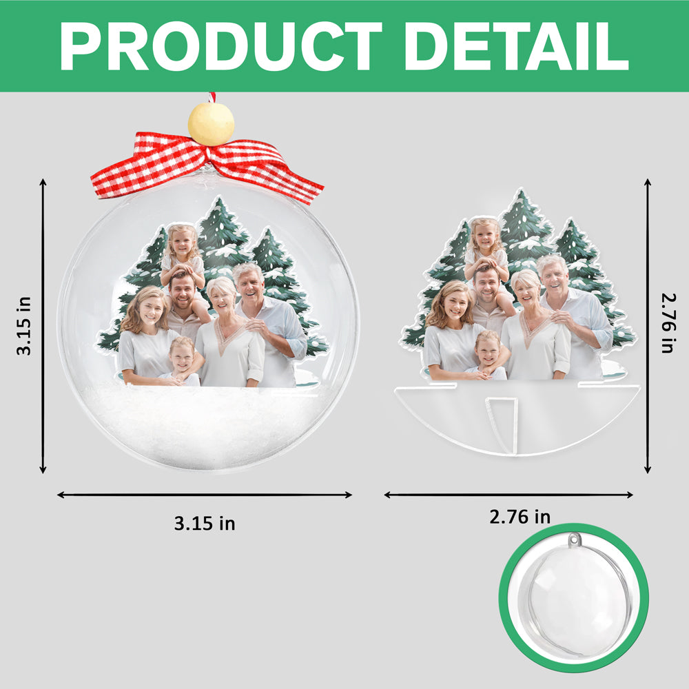 Custom Photo Together Is Our Favorite Place 3D Ball Ornament For Christmas TH10 896069