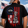 Custom Name Happy 250th Birthday To Best Dog Dad Dog Mom America Flag Back Dog Shirt LM32 669285