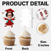 Topper personalizados para cupcakes con caras divertidas – Promoción 2025 – Decoración de graduación HA75 892156