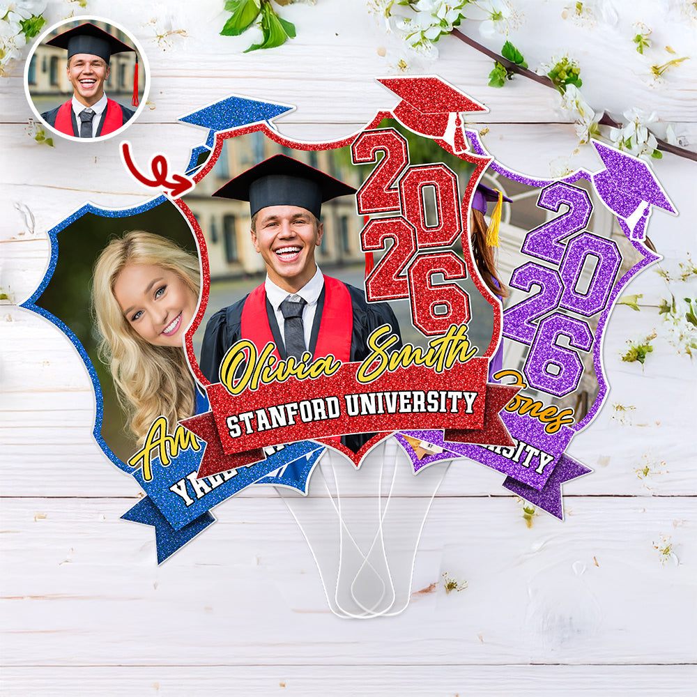 Custom Photo Class Of 2026 Graduation Face Fan HA75 920548
