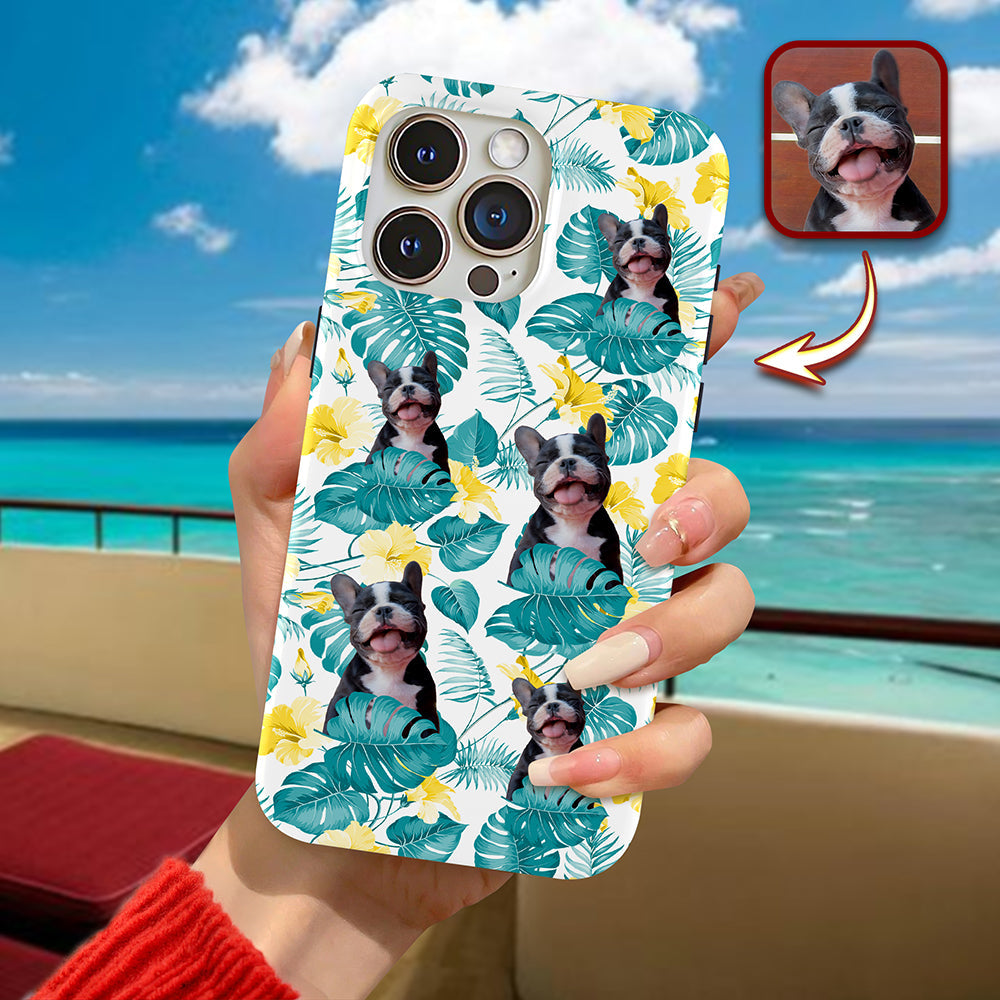 Custom Photo Dog Cat Tropical Phone Case Gift For Pet Lovers HA75 920226