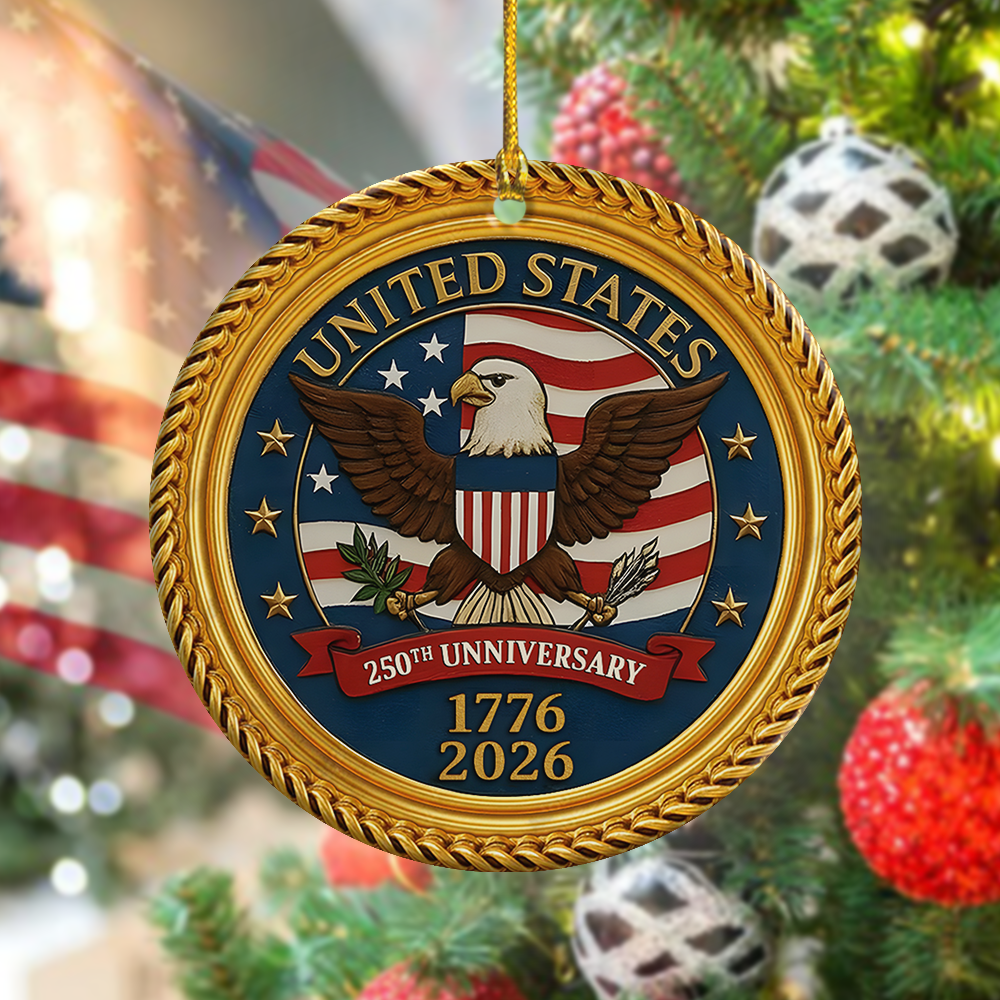 USA 250th Anniversary Eagle USA Flag Ceramic Ornaments Patriotic Gifts For Christmas CH07 899216