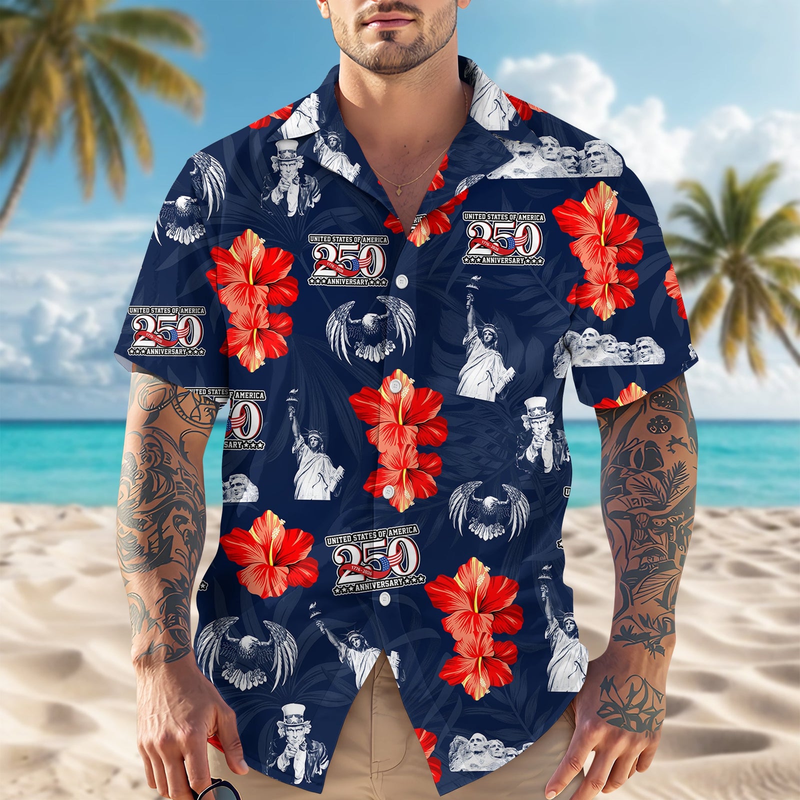 Personalized America 250 Anniversary 1776-2026 Hawaii Shirt TH10 898867