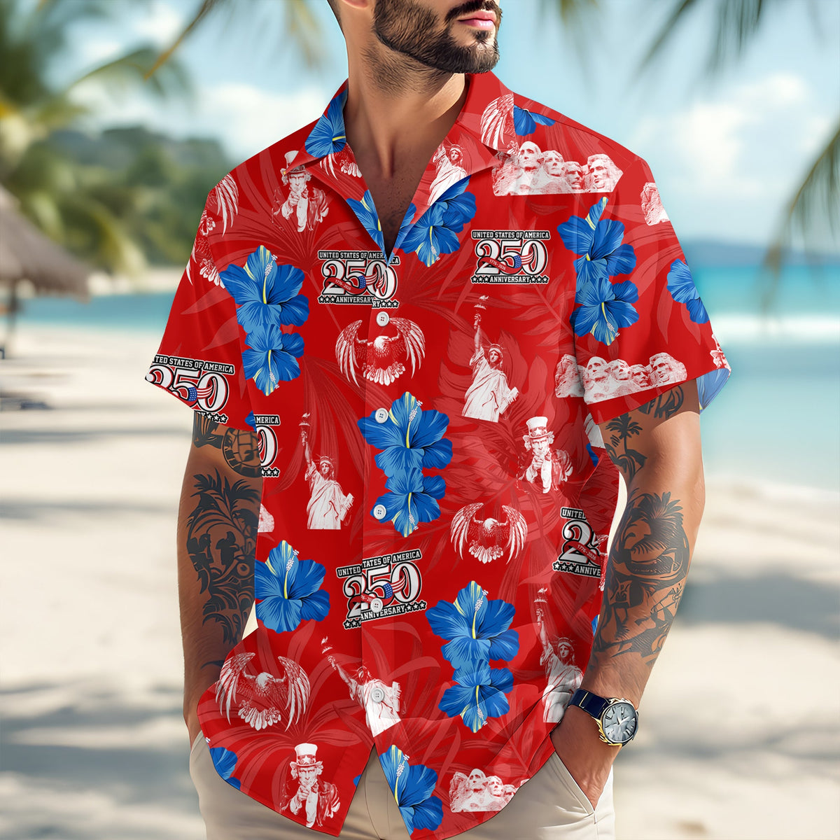 Personalized America 250 Anniversary 1776-2026 Hawaii Shirt TH10 898867