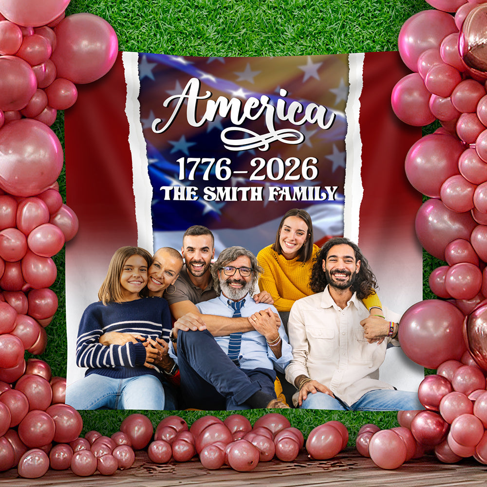 Custom Family Name America 1776 -  2026 Backdrop TH10 896571
