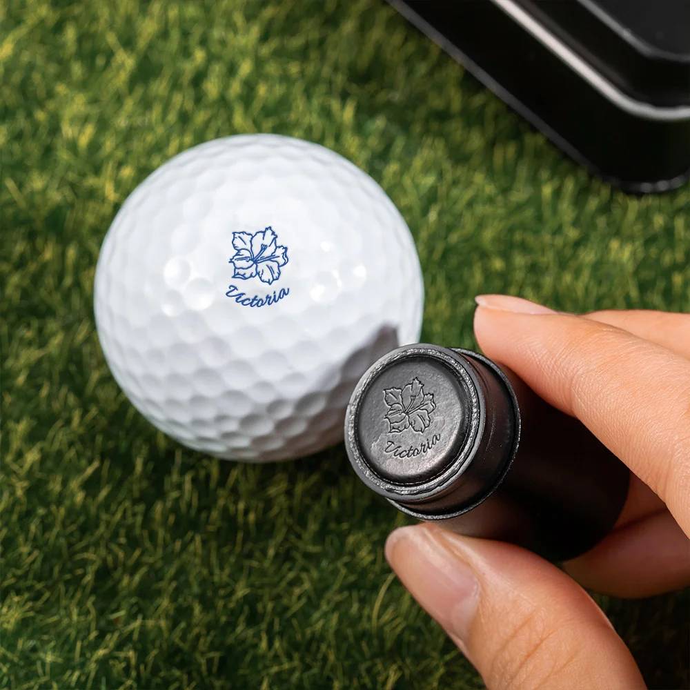 Personalised Birth Flower Initial Name Golf Ball Stamp, Mother's Day, Birthday, Women Golfers, Golf Lovers HO82 900622