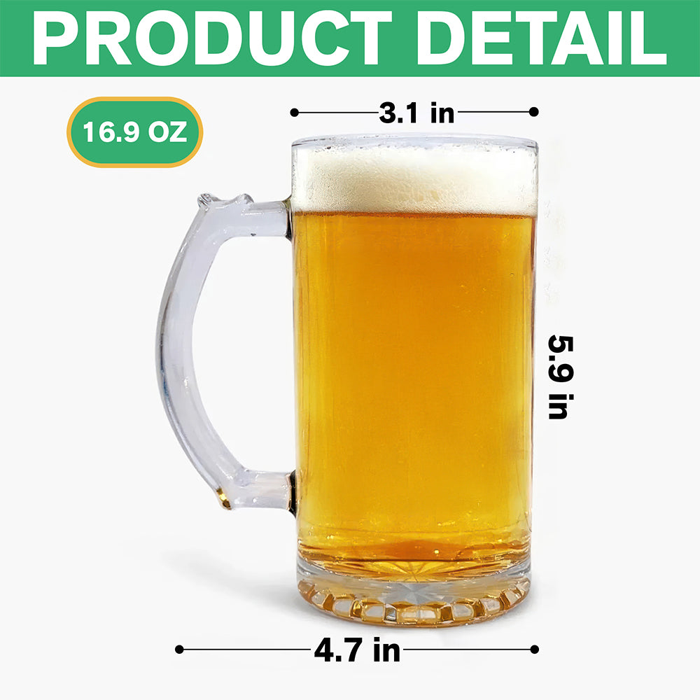 Custom Photo From The Reasons You Drink We Woof You Dog Print Glass Beer Mug HA75 892096