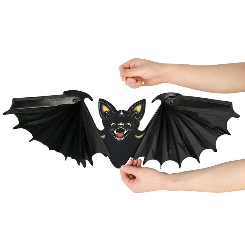 GeckoCustom 1/2Pcs Halloween Paper Bat Hanging Ornament Props for Halloween Decoration Festival Party Bar Haunted House Decor Indoor Outdoor black / 1pcs