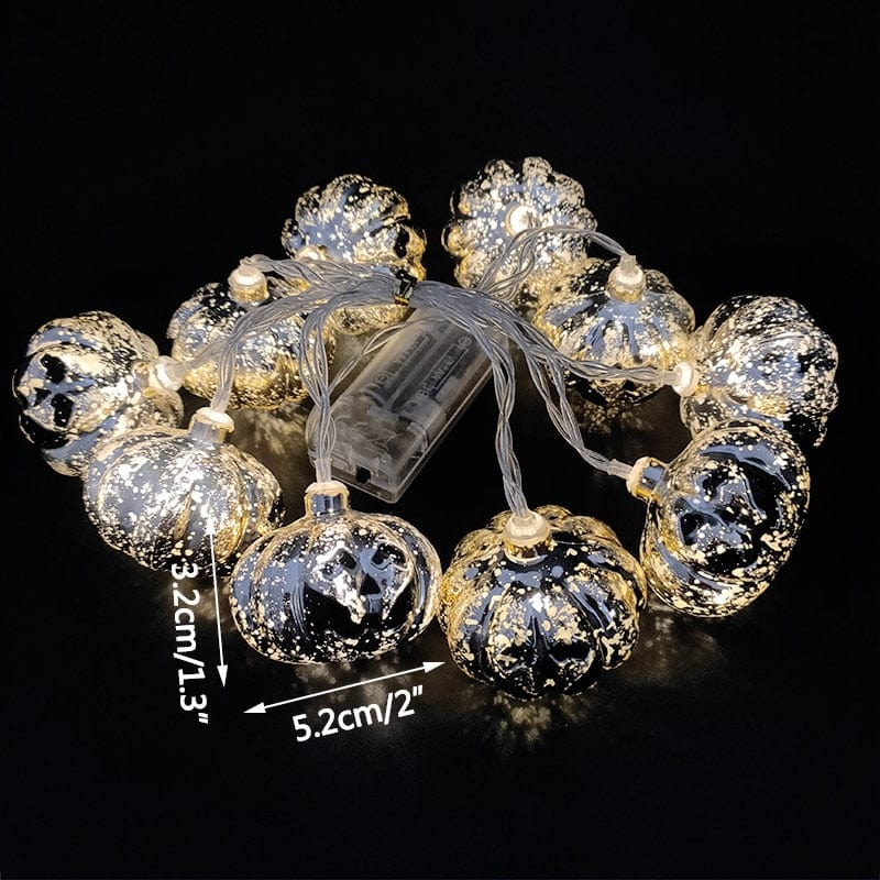 GeckoCustom 1.5m 10Led Halloween Pumpkin Ghost Skeletons Bat Spider Led Light String Festival Bar Home Party Decor Halloween Ornament 1.5m Plating Pumpkin