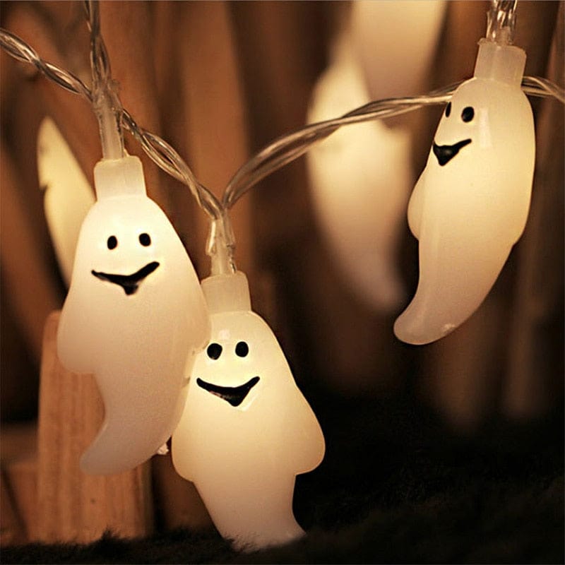 GeckoCustom 1.5m 10Led Halloween Pumpkin Ghost Skeletons Bat Spider Led Light String Festival Bar Home Party Decor Halloween Ornament