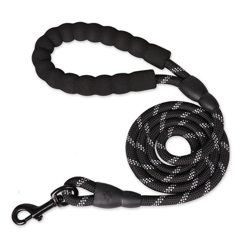 GeckoCustom 150/200/300cm Strong Dog Leash Pet Leashes Reflective Leash For Big Small Medium Large Dog Leash Drag Pull Tow Golden Retriever Black / 0.8cm 150cm