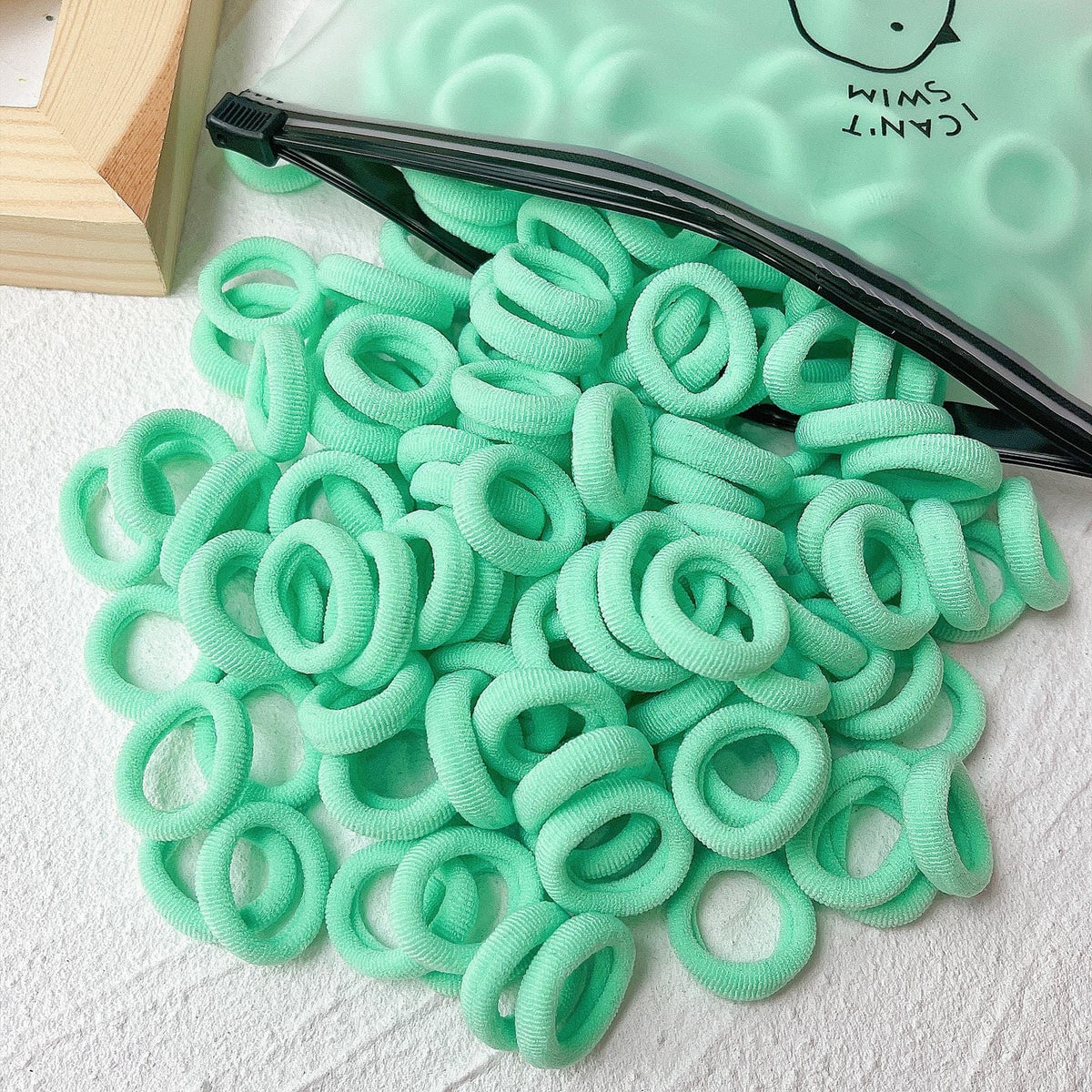 GeckoCustom 20/50pcs Kids Elastic Hair Bands Girls Sweets Scrunchie Rubber Band for Children Hair Ties Clips Headband Baby Hair Accessories 19 / 20 Pieces