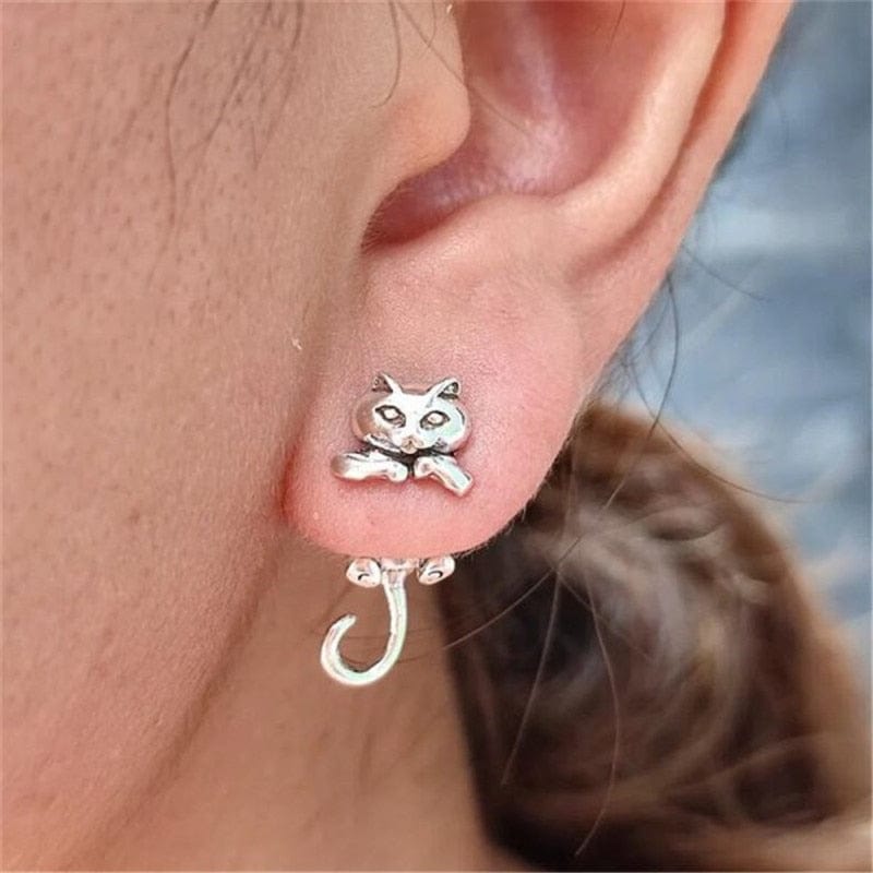 GeckoCustom 2023 New Funny Small Black Cat Earring for Women Girl Fashion Cute Animal Earrings Fashion Party Jewelry Gifts Wholesale 10 / China