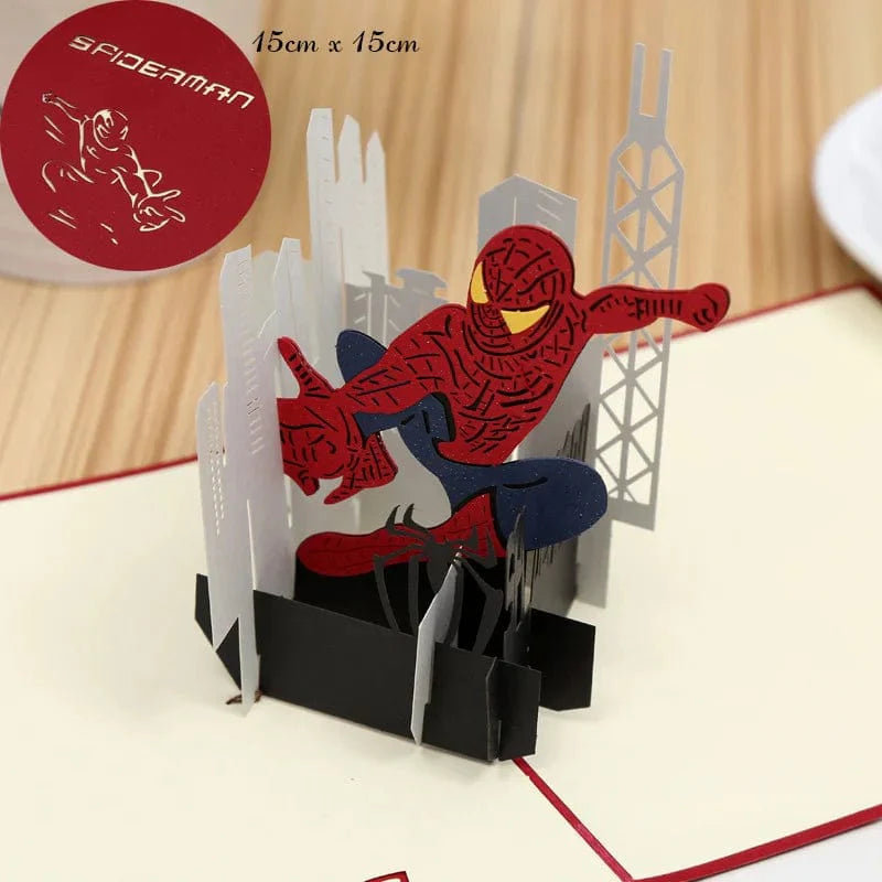 GeckoCustom 3D Pop UP Greeting Cards For Gifts spiderman
