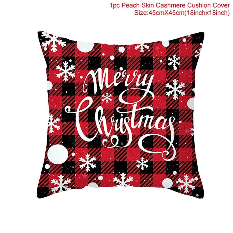 GeckoCustom 45cm Christmas Cushion Cover Navidad Merry Christmas Decorations For Home 2023 Xmas Noel Cristmas Ornaments New Year Gifts 2024 114-256