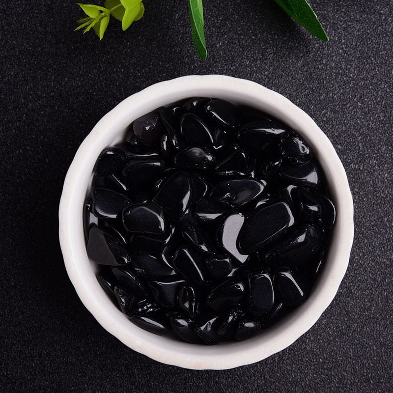 GeckoCustom 50/100g Natural Crystal Amethyst Agate Irregular Mineral Healing Stone Gravel Specimen Suitable For Aquarium Home Decor Crafts obsidian / 100g