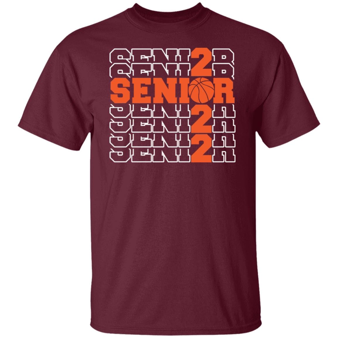 GeckoCustom #680205 Senior 2022 Basketball Sweatshirt Basic Tee / Maroon / S