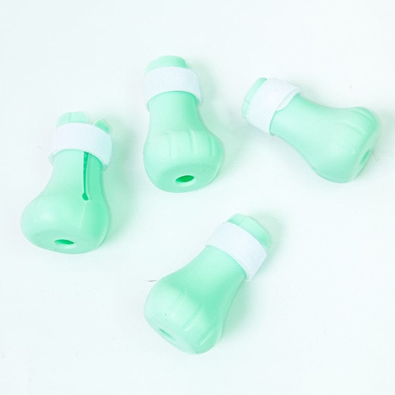 GeckoCustom Adjustable Silicone Anti-scratch Cat Foot Shoes BLUE