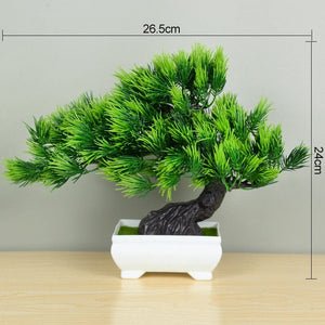 GeckoCustom Artificial Plants Bonsai Small Tree Pot Fake Plant Flowers Potted Ornaments For Home Room Table Decoration Hotel Garden Decor T10