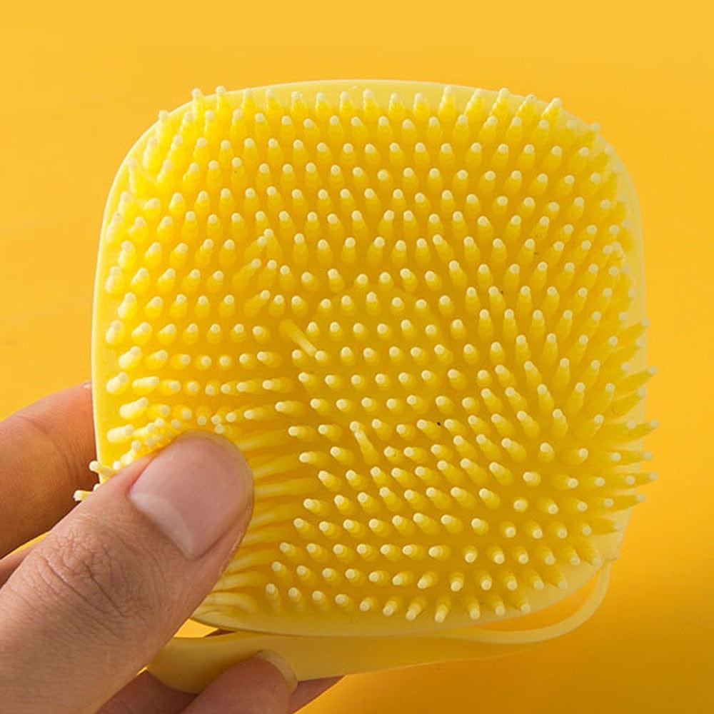 GeckoCustom Bathroom Dog Bath Brush Massage Gloves Soft Safety Silicone Comb with Shampoo Box Pet  Dog Brush