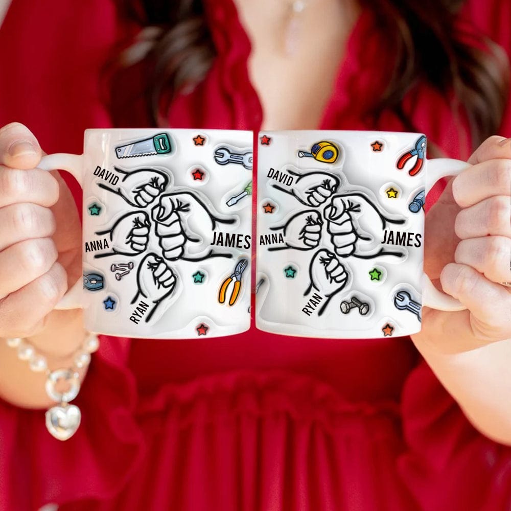 GeckoCustom Best Dad Ever With 3D Inflated Mug Personalized Gift DM01 890885